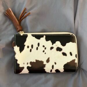 Cow print wallet hardly used